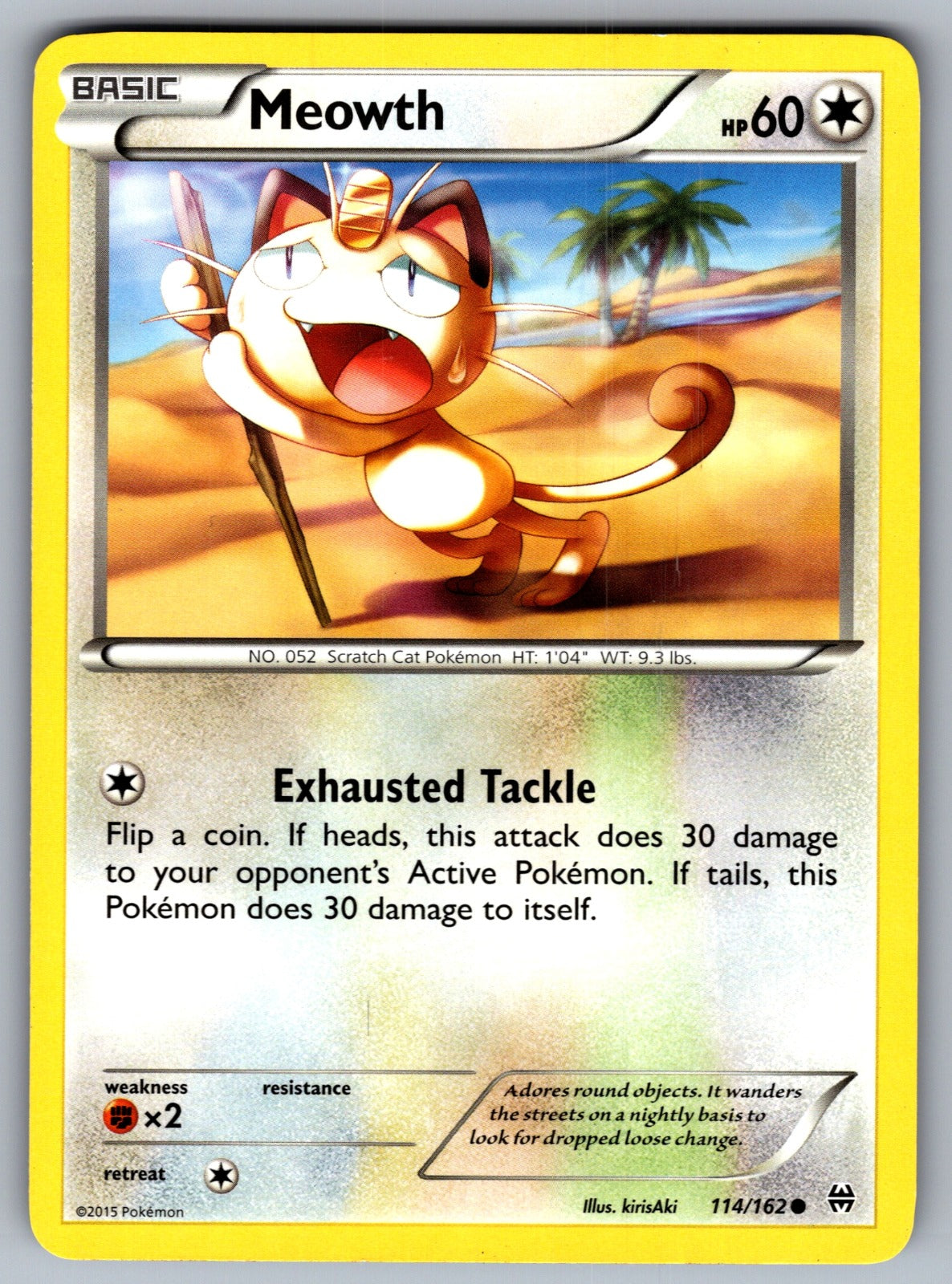 Meowth Common XY - BREAKthrough 114/162 LP 2015