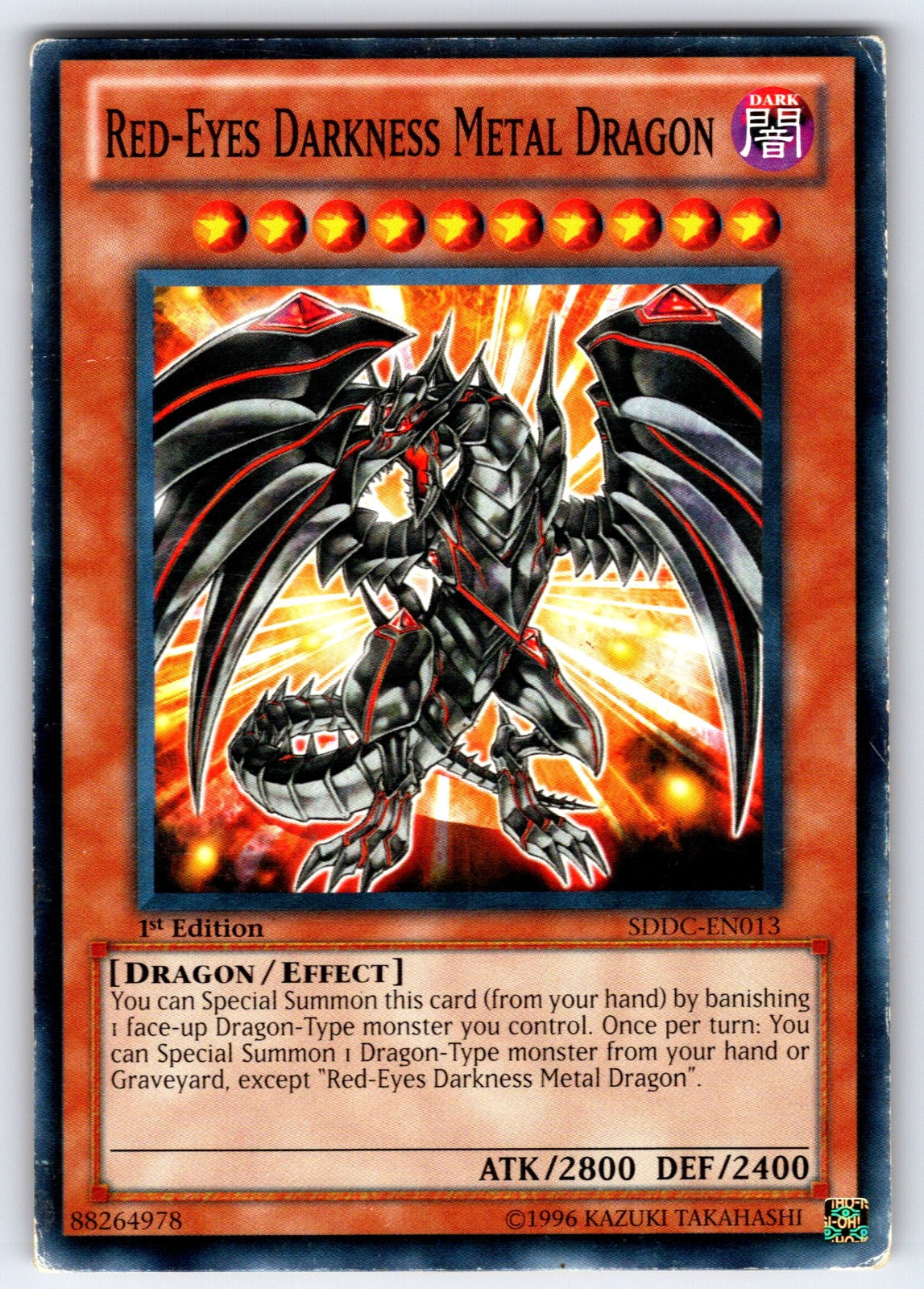 Red-Eyes Darkness Metal Dragon 1st Edition Common Structure Deck: Dragons Collid