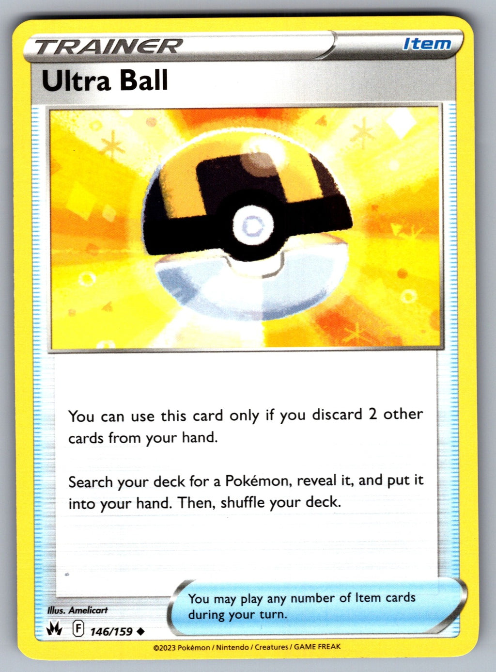 Ultra Ball Uncommon SWSH: Crown Zenith 146/159 NM 2023