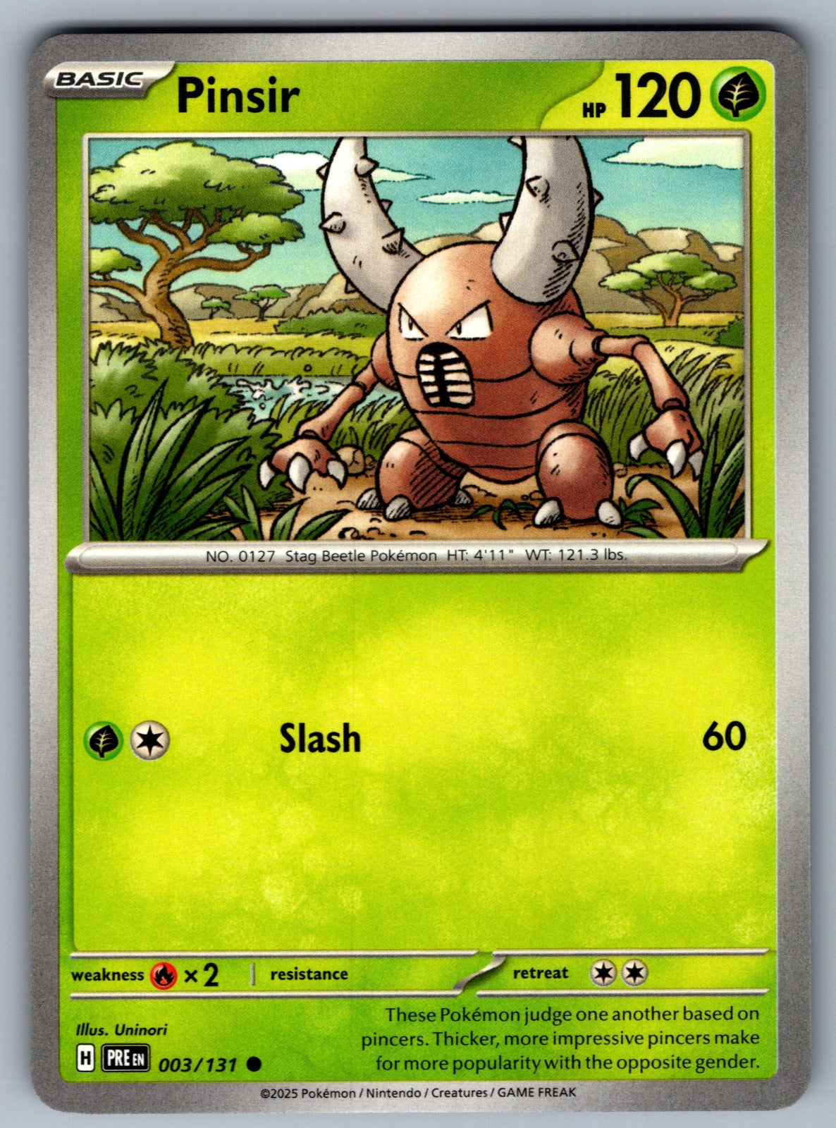 Pinsir Common SV: Prismatic Evolutions 003/131 NM 2025