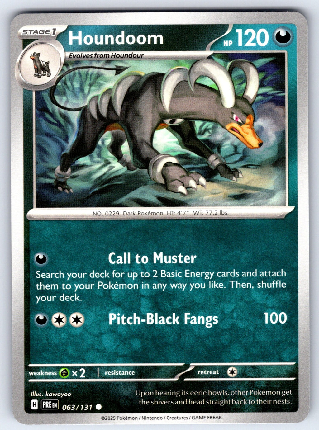 Houndoom Common SV: Prismatic Evolutions 063/131 NM 2025