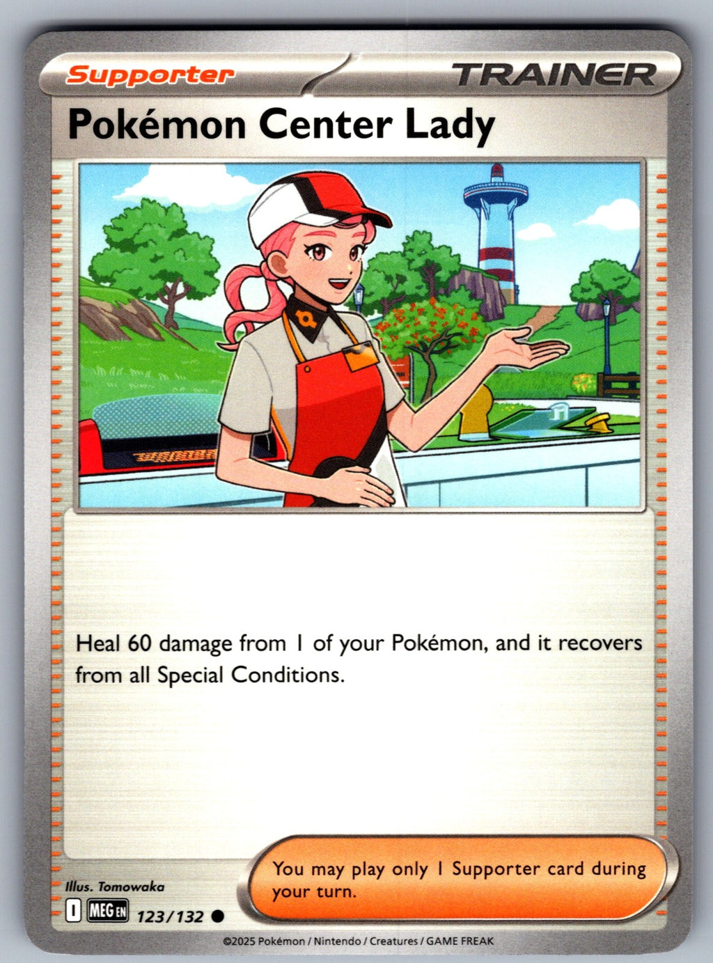 Pokemon Center Lady Common ME01: Mega Evolution 123/132 NM 2025