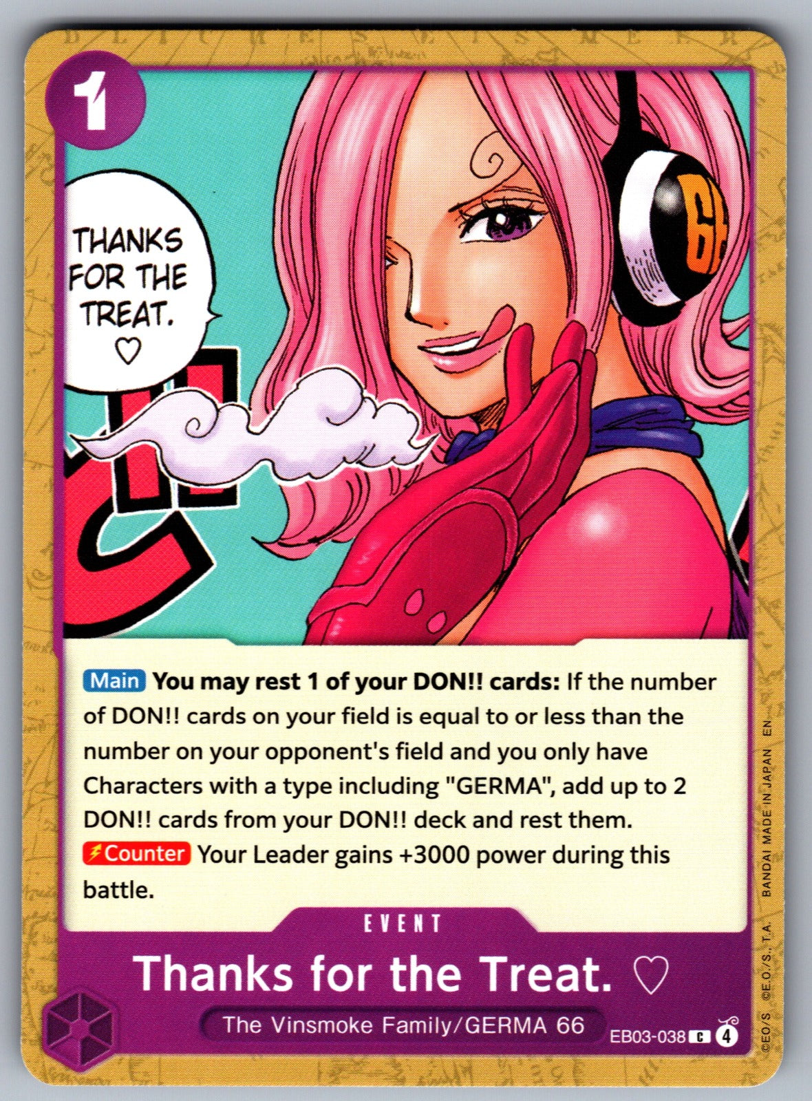 Thanks for the Treat. C Extra Booster: One Piece Heroines Edition EB03-038 NM 2026
