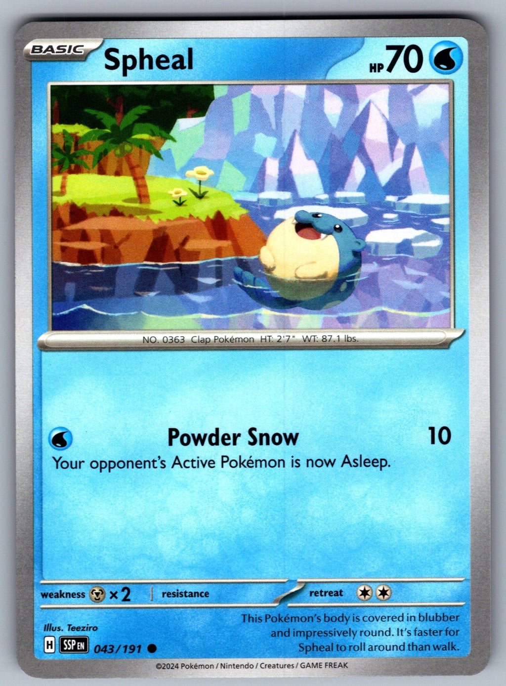 Spheal Common SV08: Surging Sparks 043/191 NM 2024