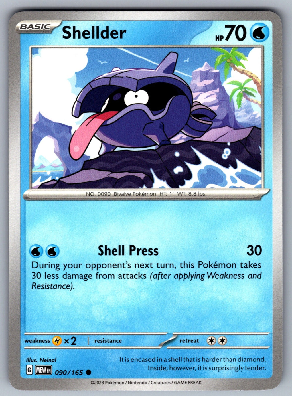 Shellder Common SV: Scarlet & Violet 151 090/165 NM 2023