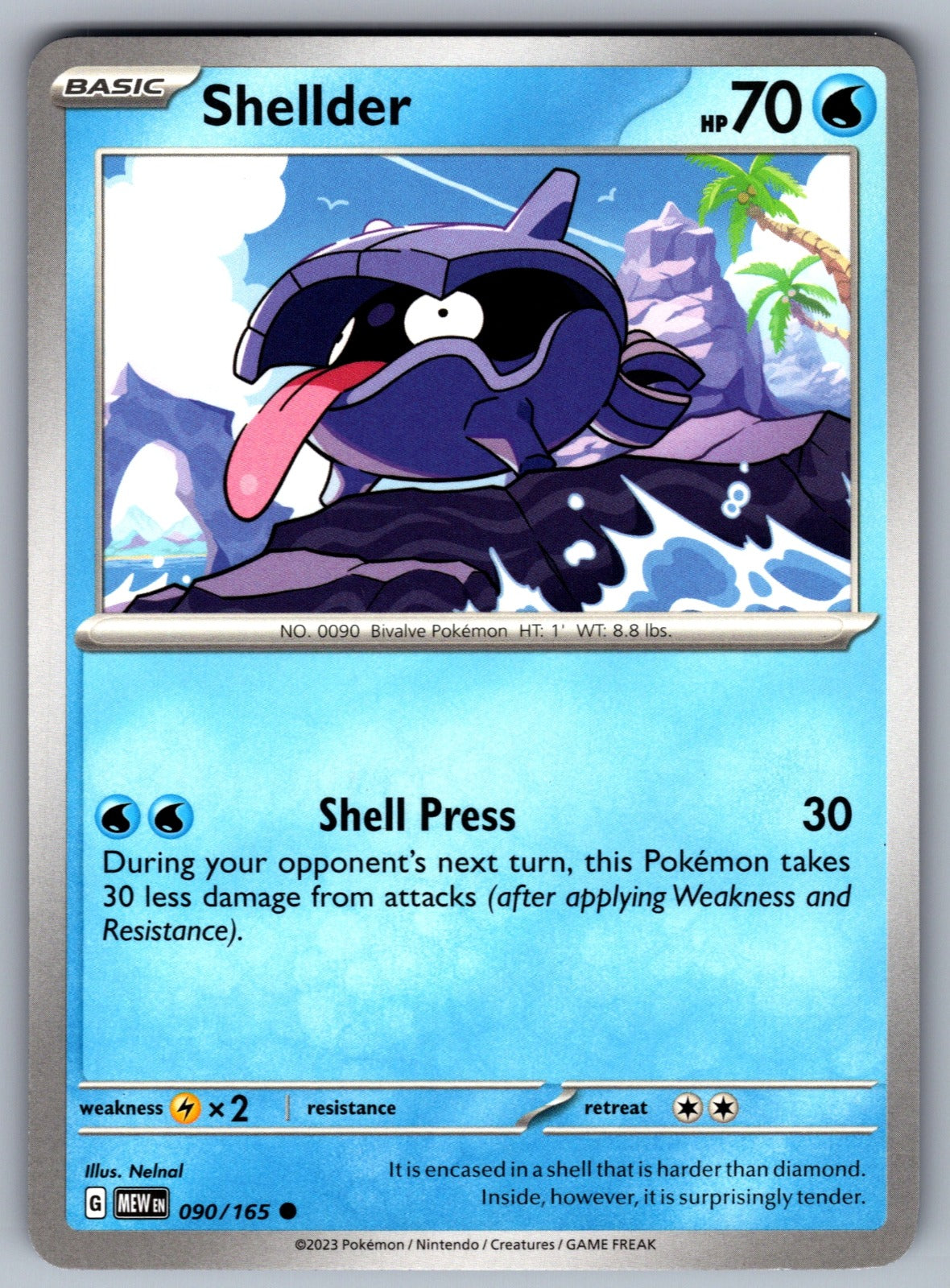 Shellder Common SV: Scarlet & Violet 151 090/165 NM 2023