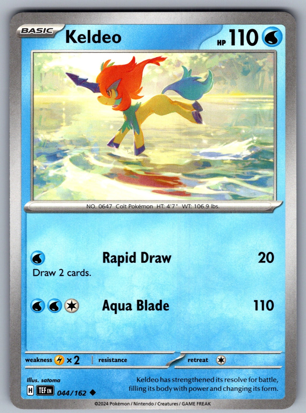 Keldeo Uncommon SV05: Temporal Forces 044/162 NM 2024