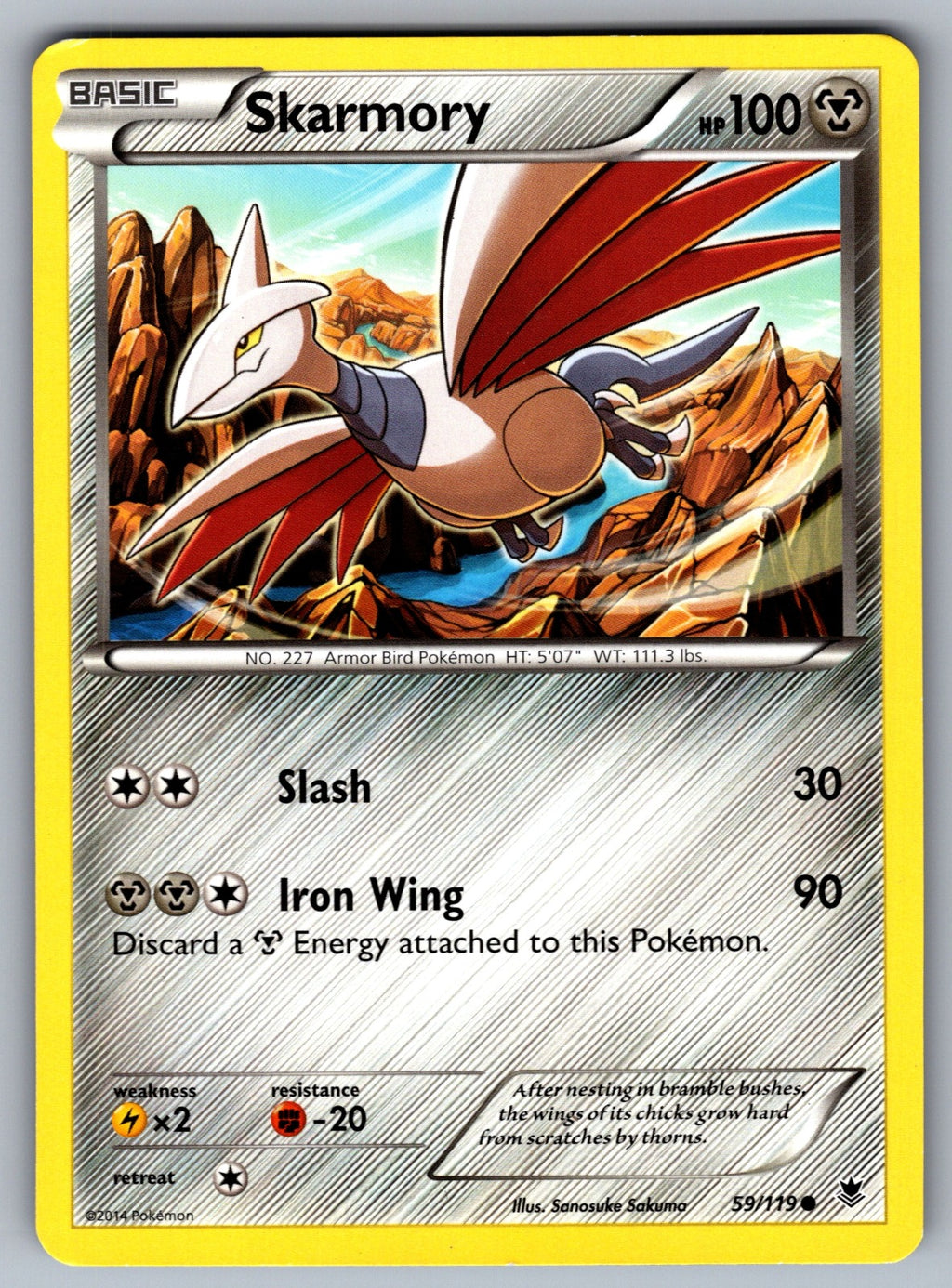 Skarmory Common XY - Phantom Forces 59/119 LP 2014