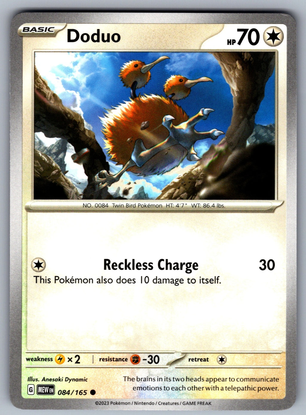 Doduo Common SV: Scarlet & Violet 151 084/165 NM 2023