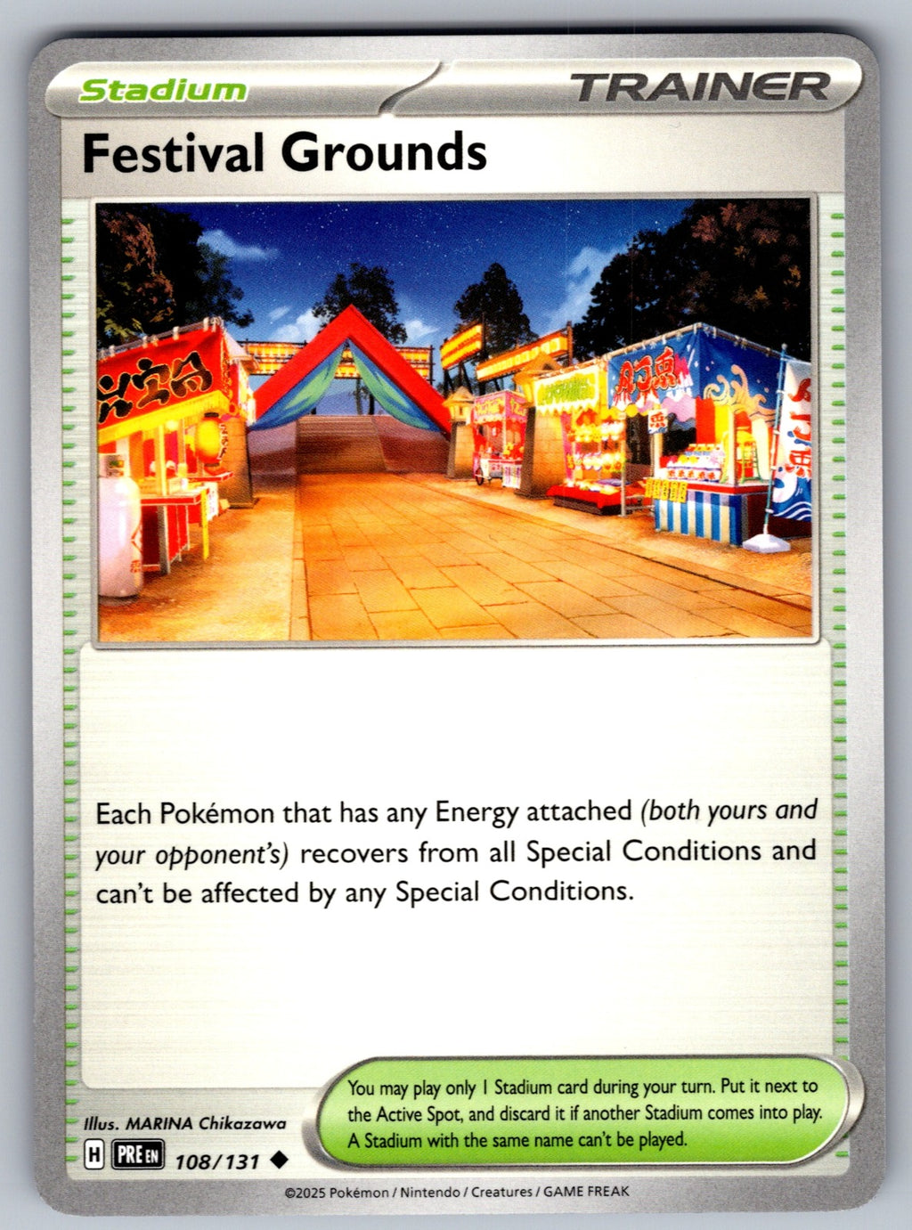 Festival Grounds Uncommon SV: Prismatic Evolutions 108/131 NM 2025