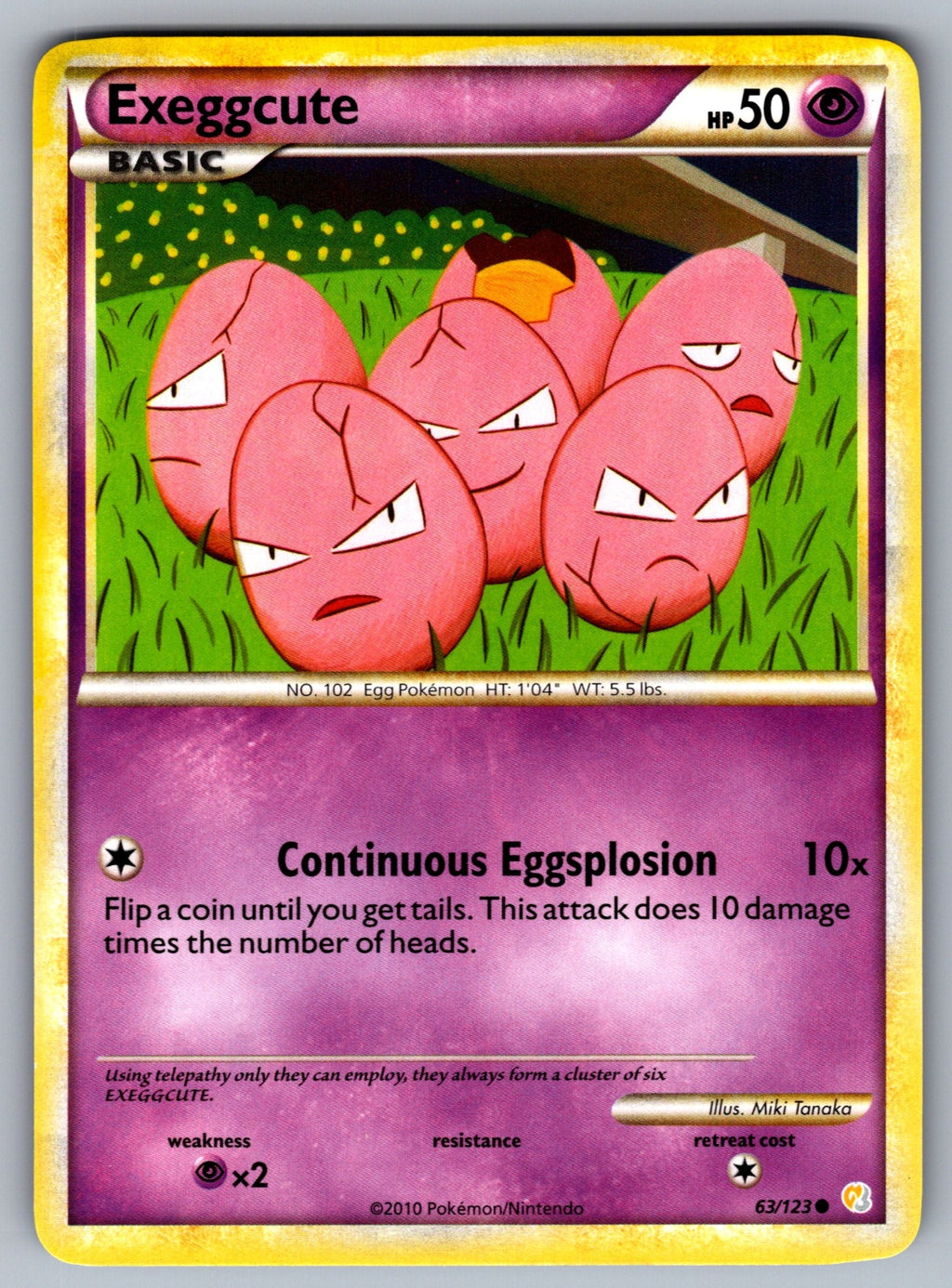 Exeggcute Common HeartGold SoulSilver 63/123 LP 2010