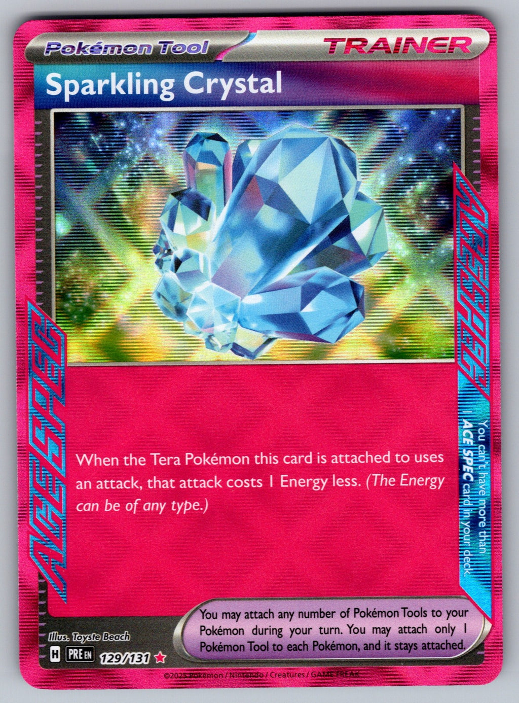 Sparkling Crystal Holo ACE SPEC Rare SV07: Stellar Crown 142/142 NM 2024