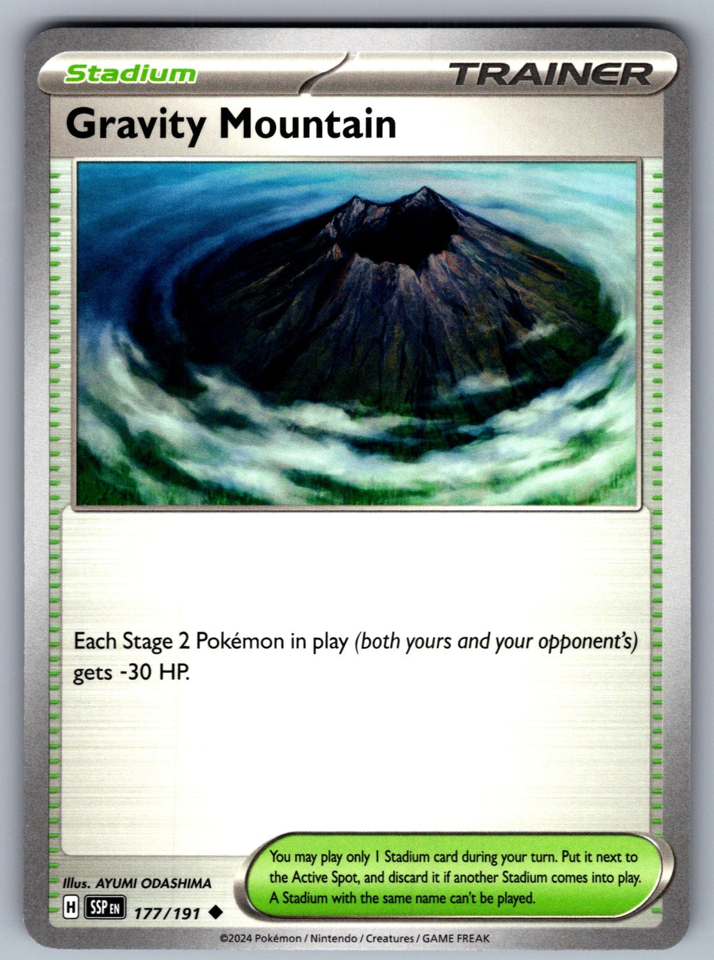 Gravity Mountain Uncommon SV08: Surging Sparks 177/191 NM 2024
