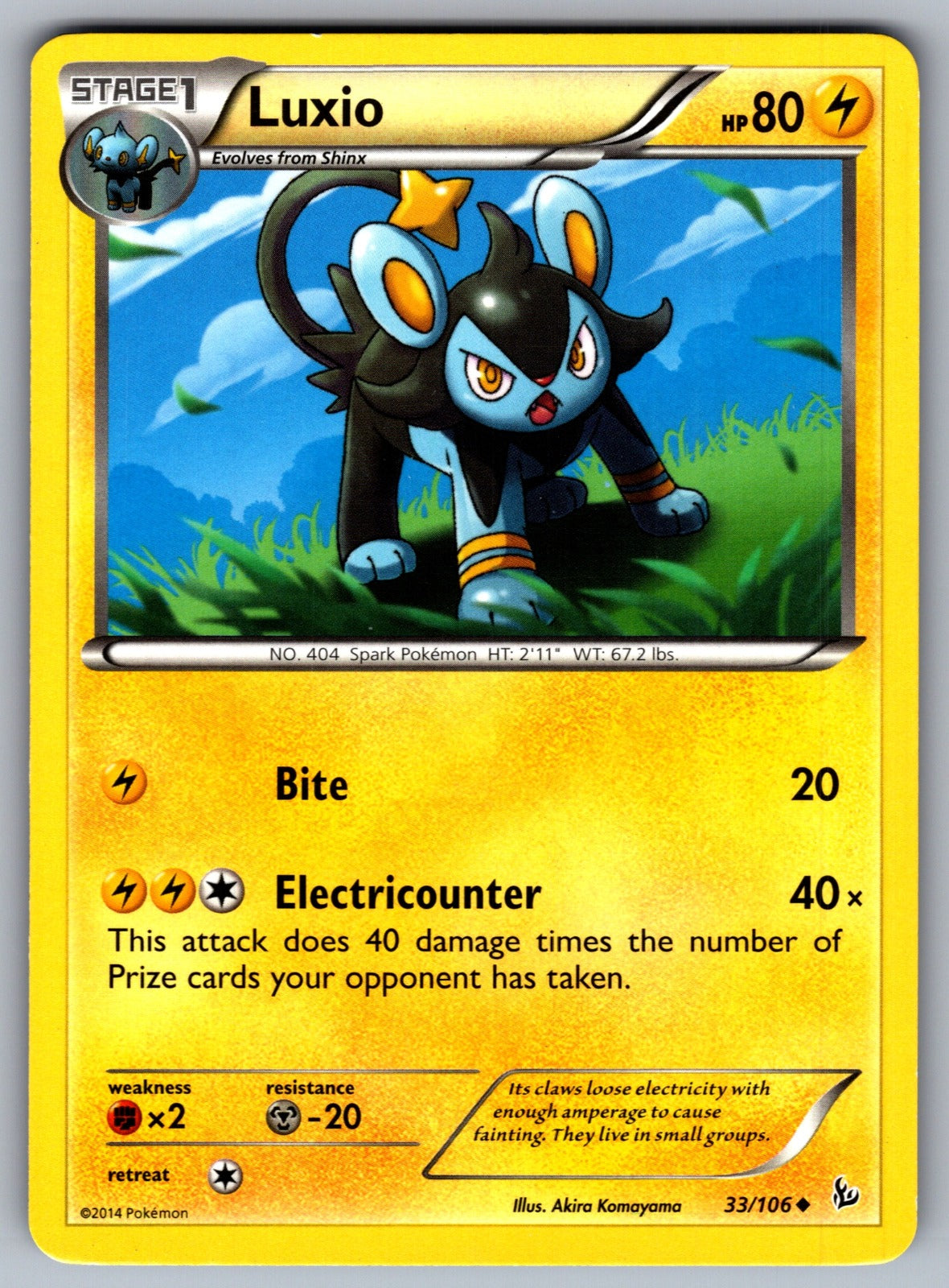 Luxio Uncommon XY - Flashfire 33/106 LP 2014