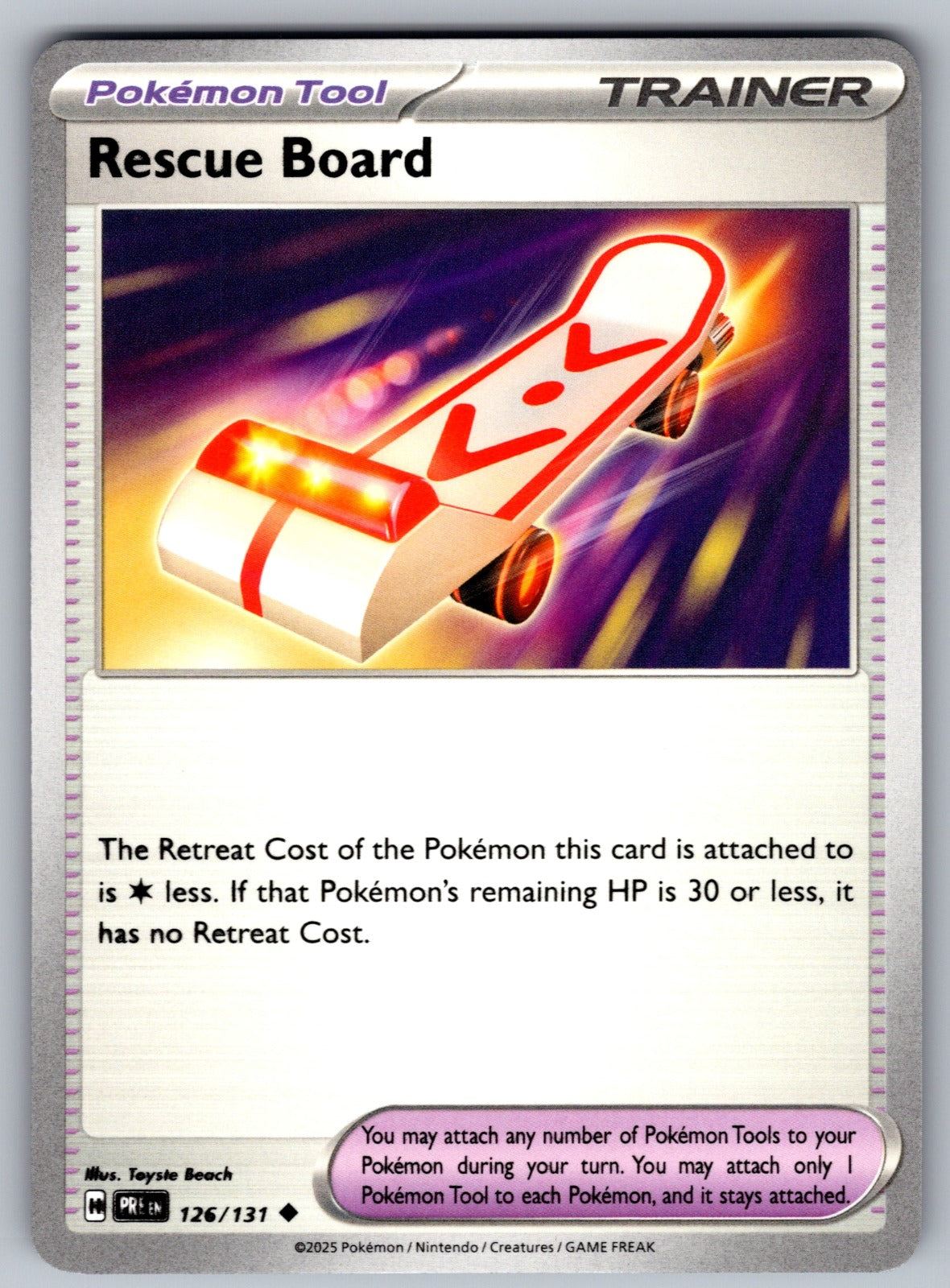 Rescue Board Uncommon SV: Prismatic Evolutions 126/131 NM 2025