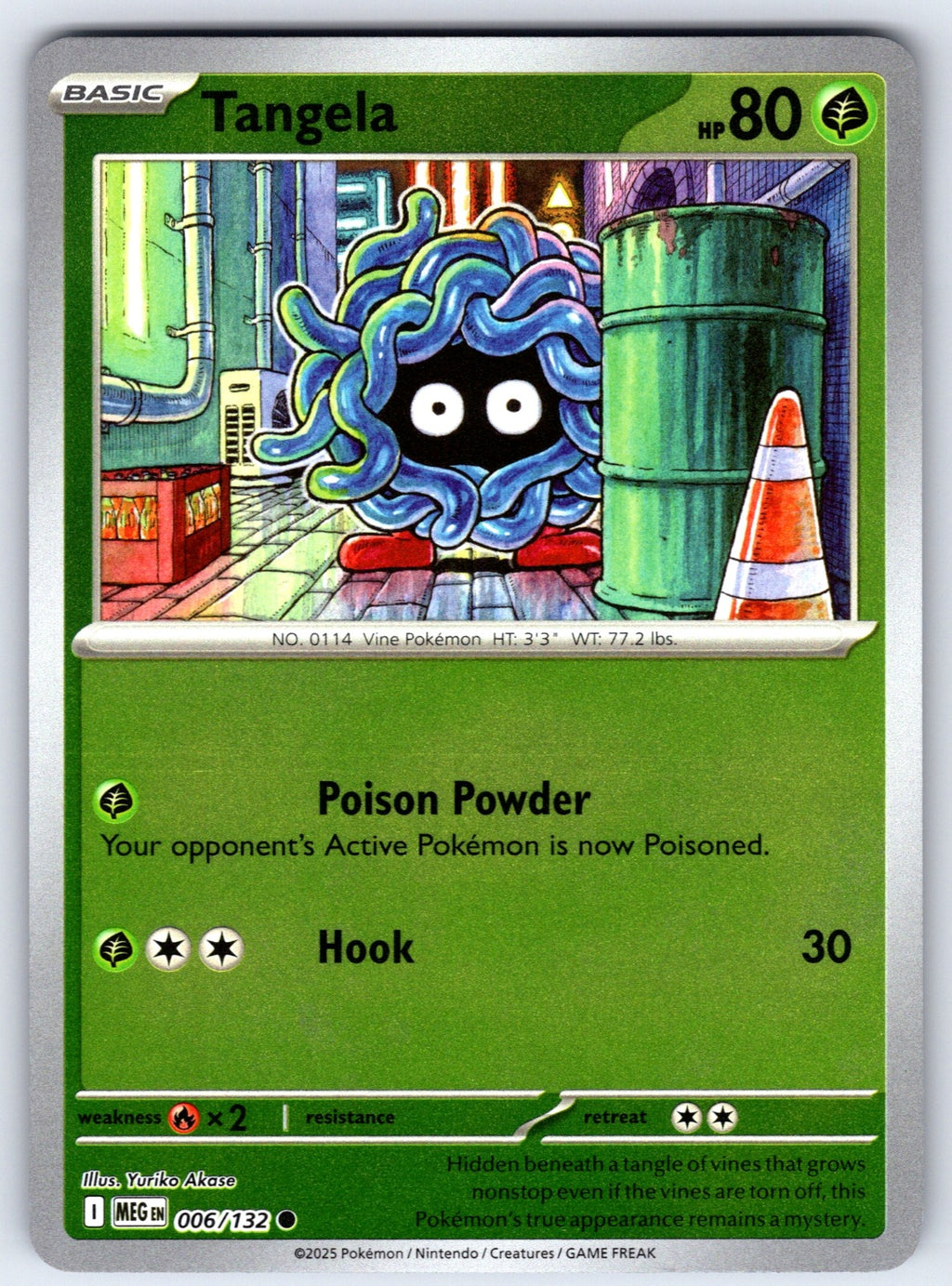 Tangela Reverse Holo Common ME01: Mega Evolution 006/132 NM 2025
