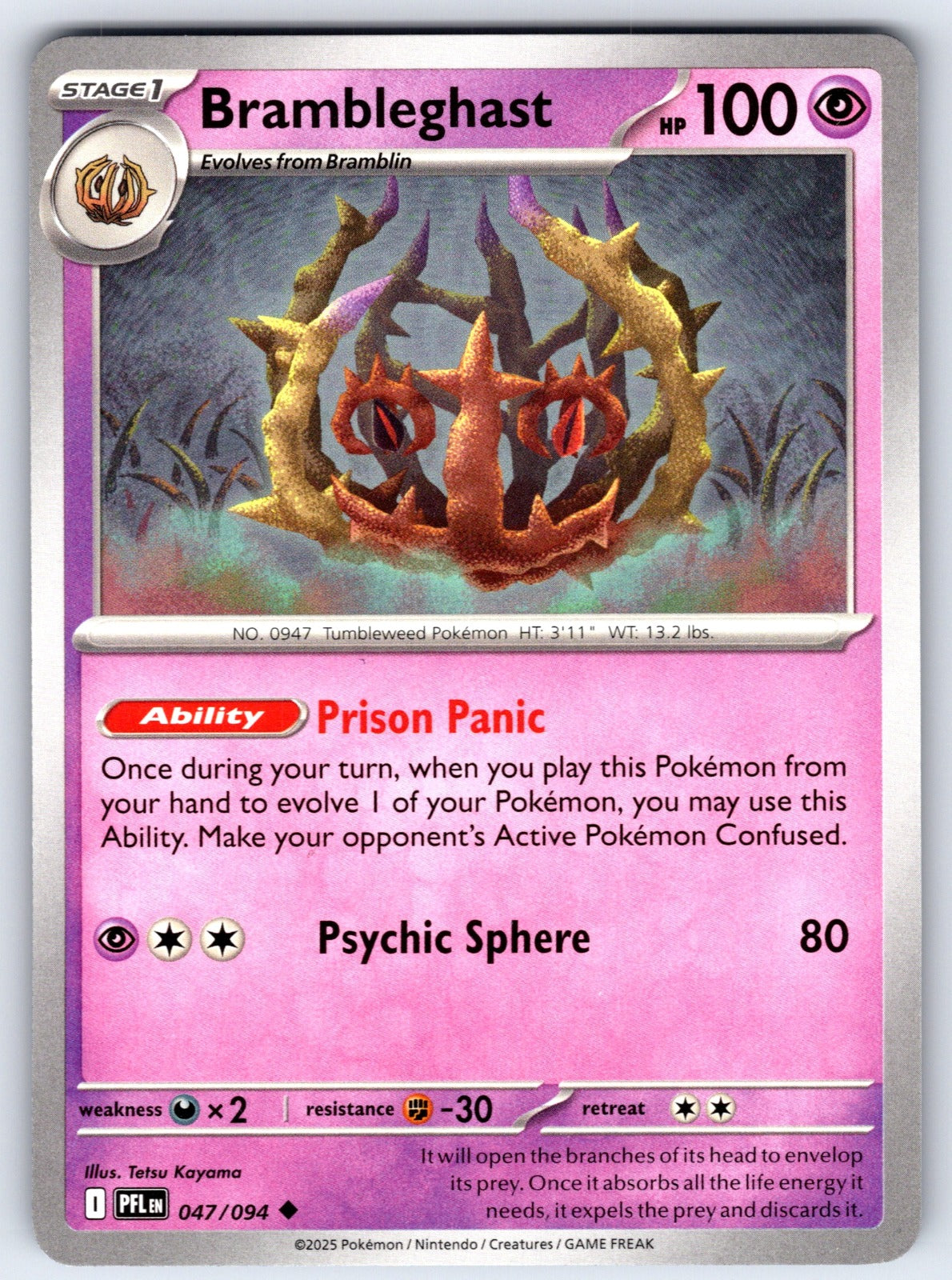 Brambleghast Uncommon ME02: Phantasmal Flames 047/094 NM 2025