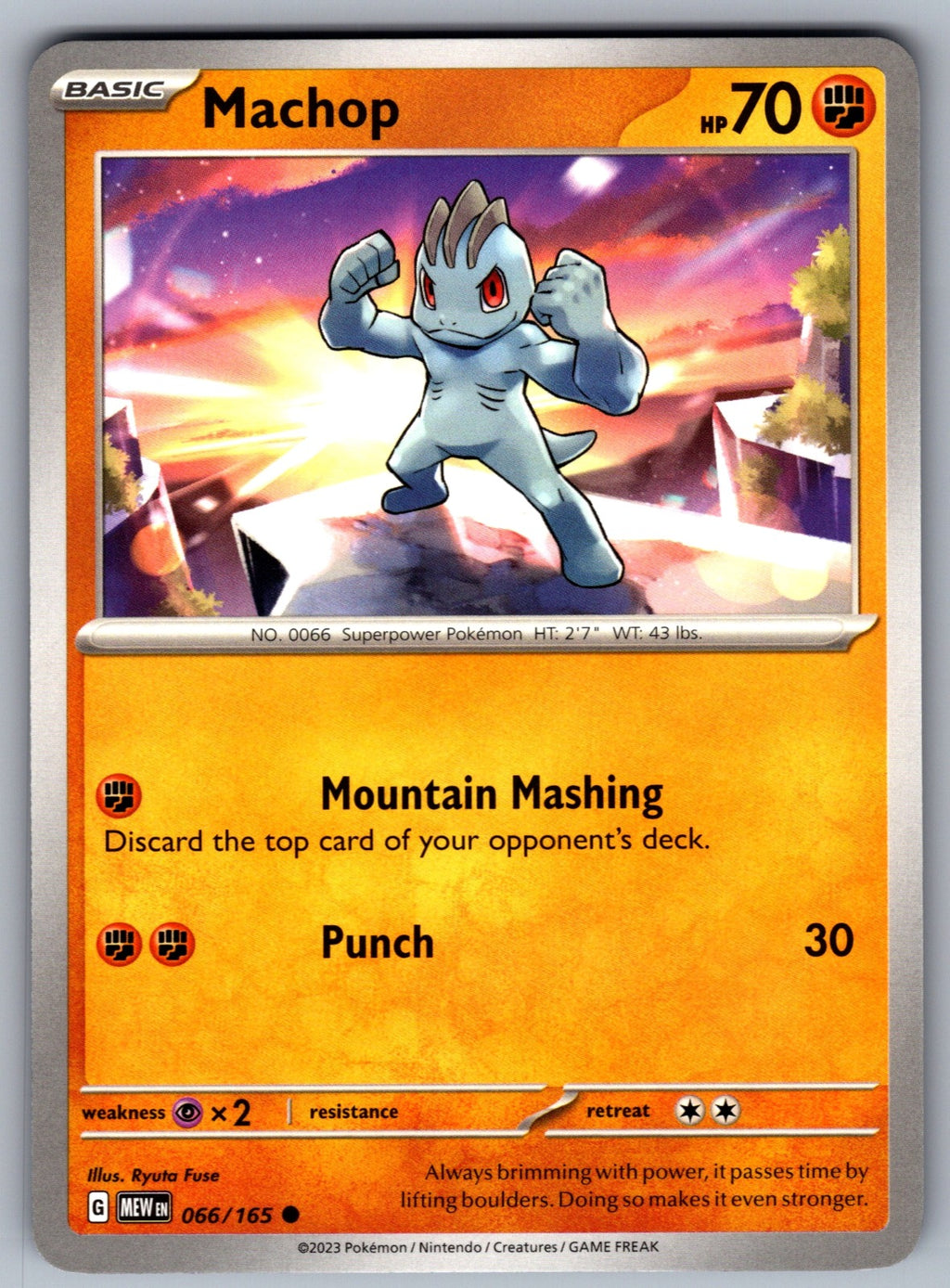Machop Common SV: Scarlet & Violet 151 066/165 NM 2023