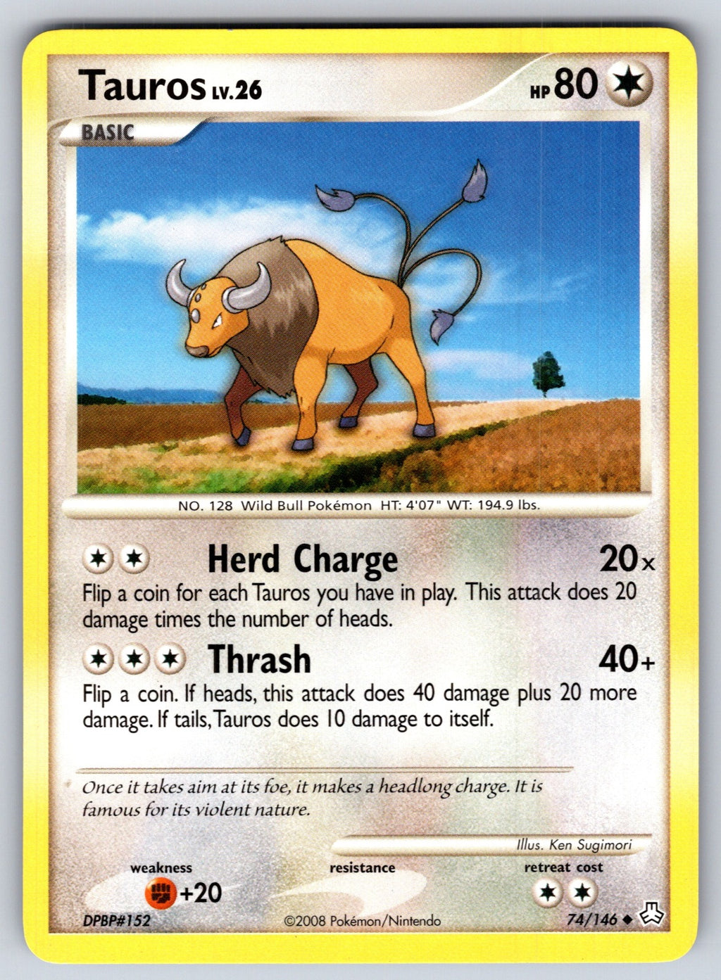 Tauros Uncommon Legends Awakened 74/146 LP 2008