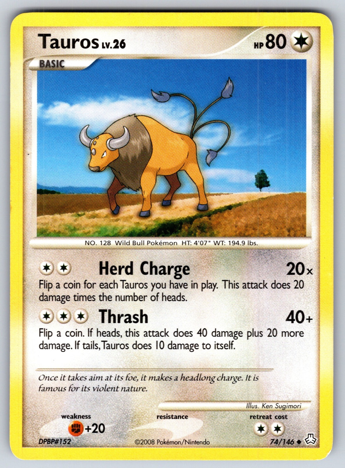 Tauros Uncommon Legends Awakened 74/146 LP 2008
