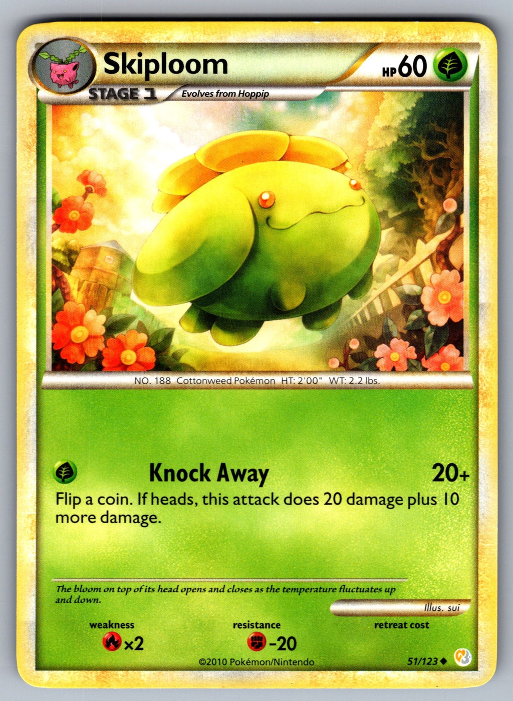 Skiploom Uncommon HeartGold SoulSilver 51/123 LP 2010