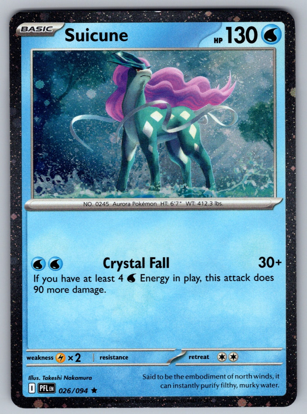 Suicune Holo Rare ME02: Phantasmal Flames 026/094 NM 2025