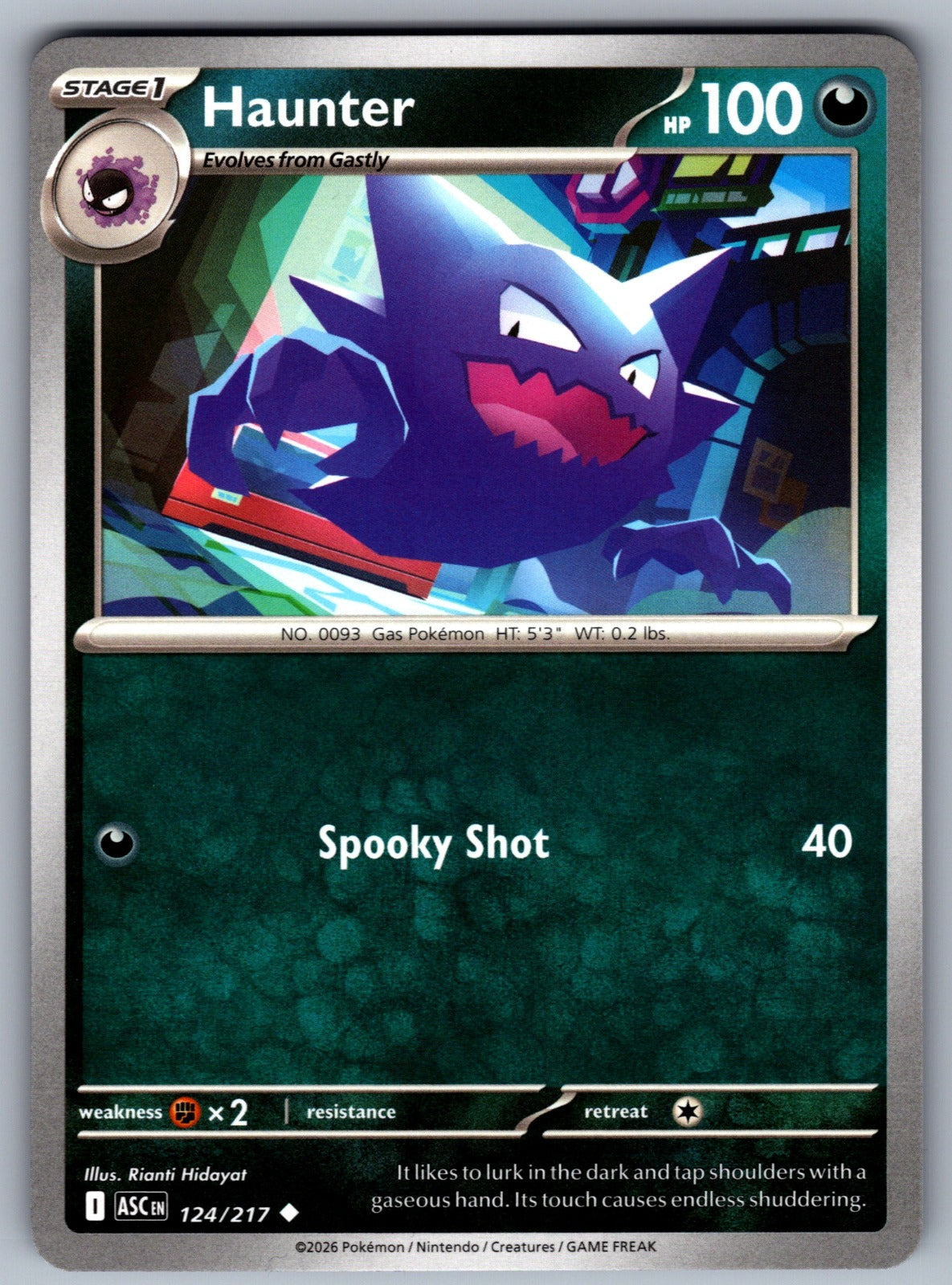 Haunter Uncommon ME: Ascended Heroes 124/217 NM 2026
