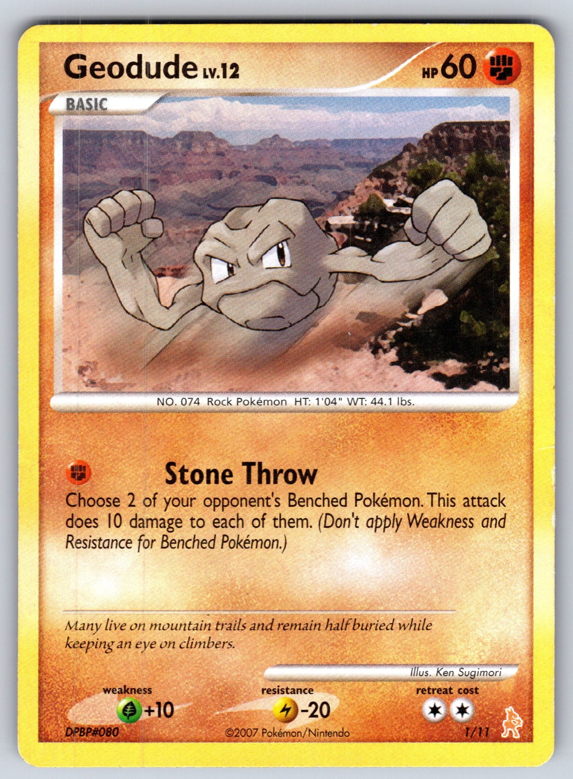 Geodude Common Mysterious Treasures 84/123 LP 2007