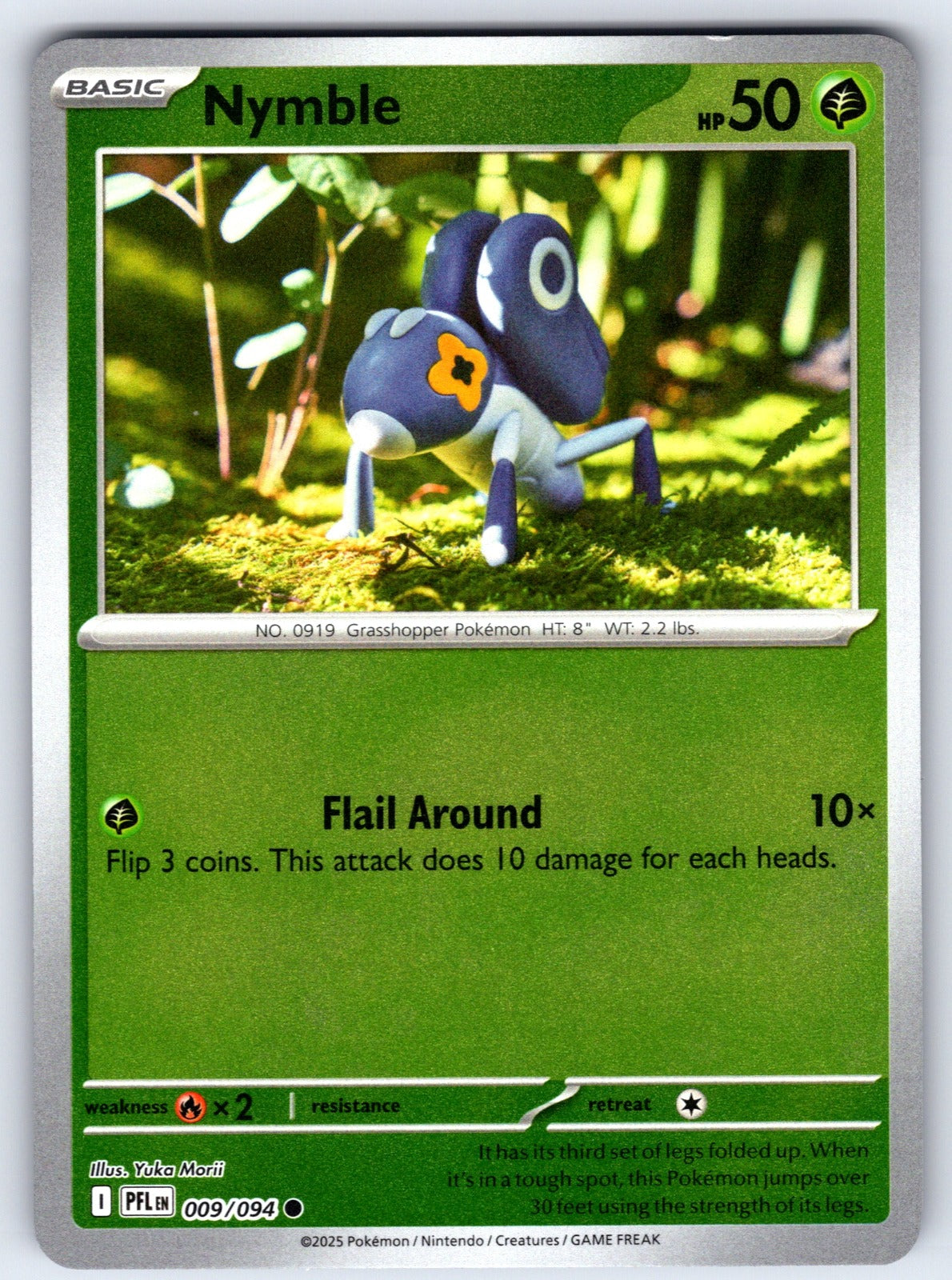 Nymble Reverse Holo Common ME02: Phantasmal Flames 009/094 NM 2025