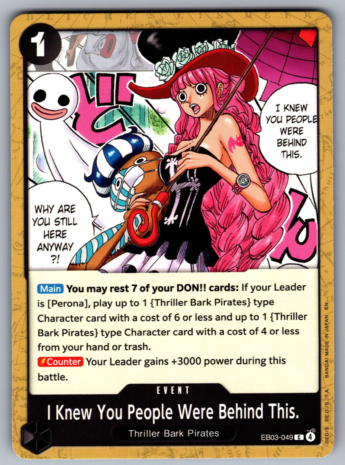 I Knew You People Were Behind This. C Extra Booster: One Piece Heroines Edition 