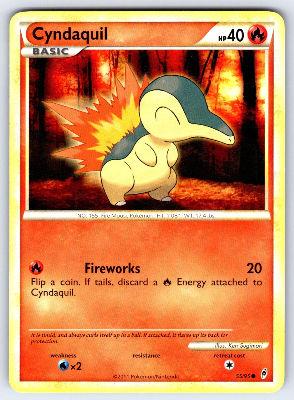 Cyndaquil Common Call of Legends 55/95 LP 2011