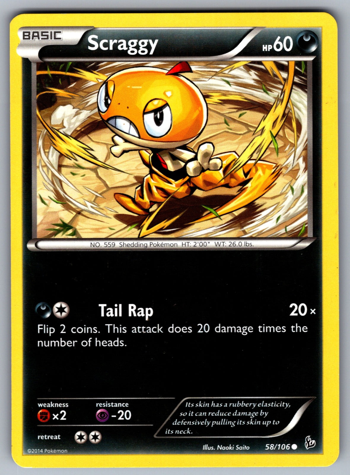 Scraggy Common XY - Flashfire 58/106 LP 2014