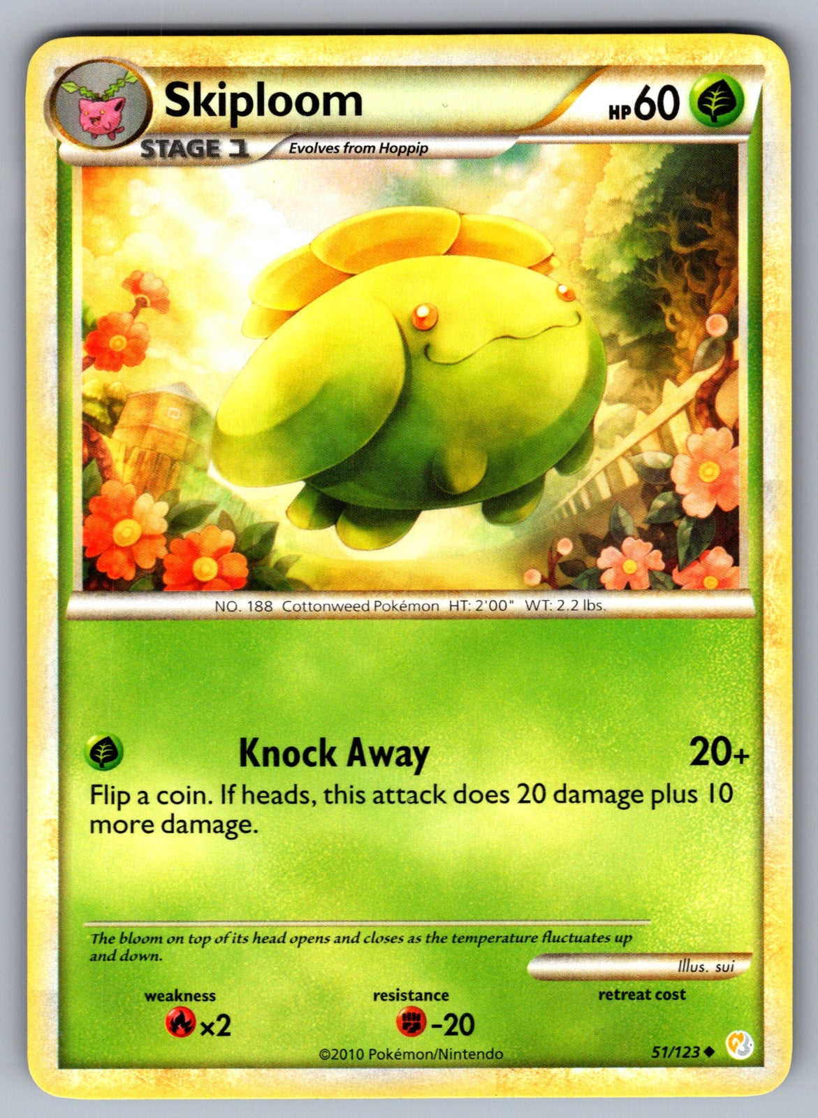 Skiploom Uncommon HeartGold SoulSilver 51/123 LP 2010