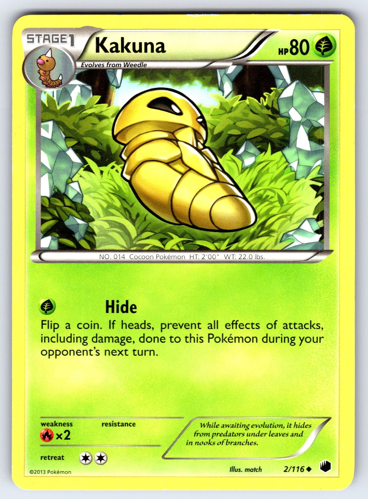 Kakuna Uncommon Plasma Freeze 2/116 LP 2013