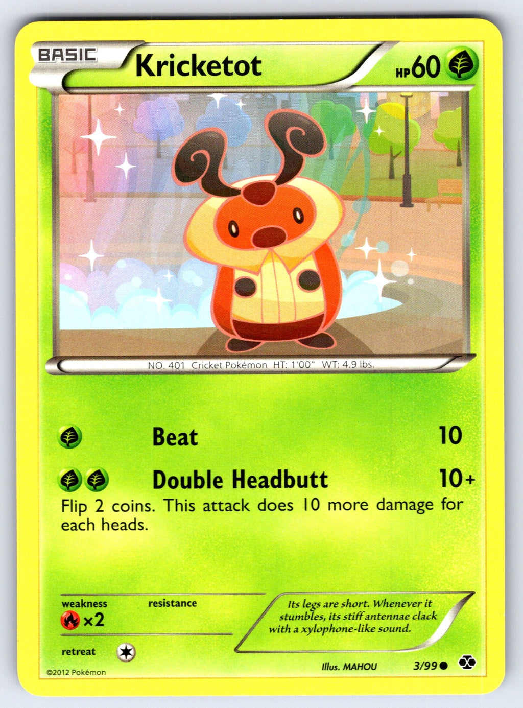 Kricketot Common Next Destinies 3/99 LP 2012
