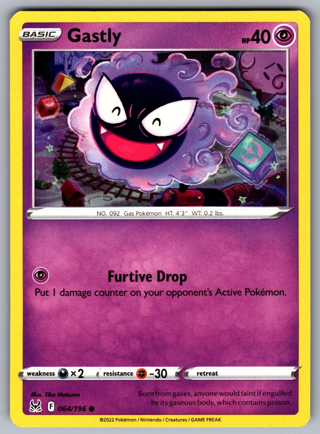 Gastly Common SWSH11: Lost Origin 064/196 NM 2022