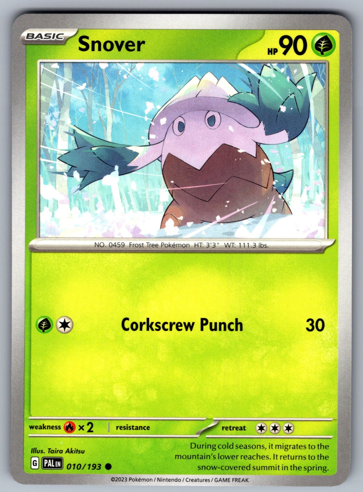 Snover Common SV02: Paldea Evolved 010/193 NM 2023