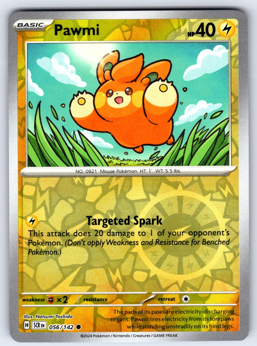 Pawmi Reverse Holo Common SV07: Stellar Crown 056/142 NM 2024