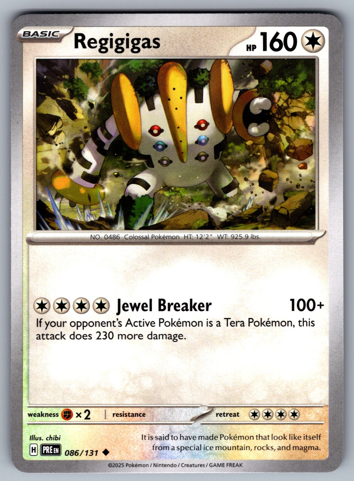 Regigigas Uncommon SV: Prismatic Evolutions 086/131 NM 2025