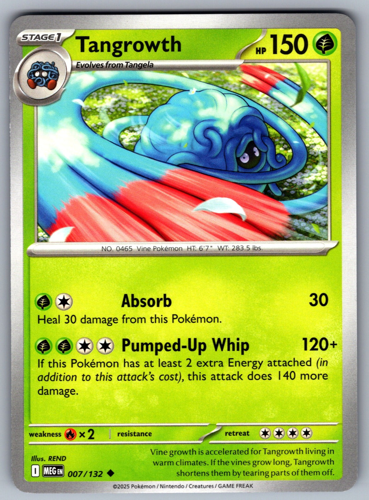 Tangrowth Uncommon ME01: Mega Evolution 007/132 NM 2025