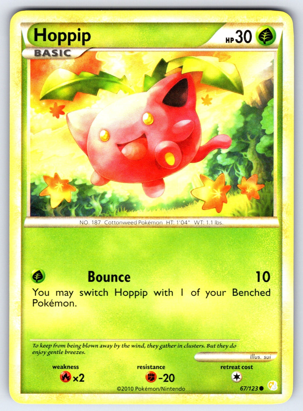 Hoppip Common HeartGold SoulSilver 67/123 LP 2010