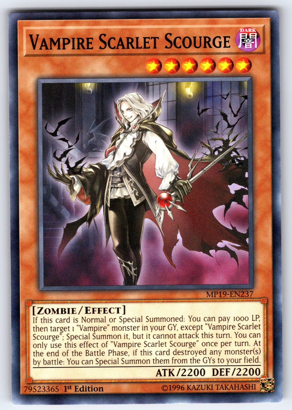Vampire Scarlet Scourge Unlimited Common 2019 Gold Sarcophagus Tin Mega Pack MP1