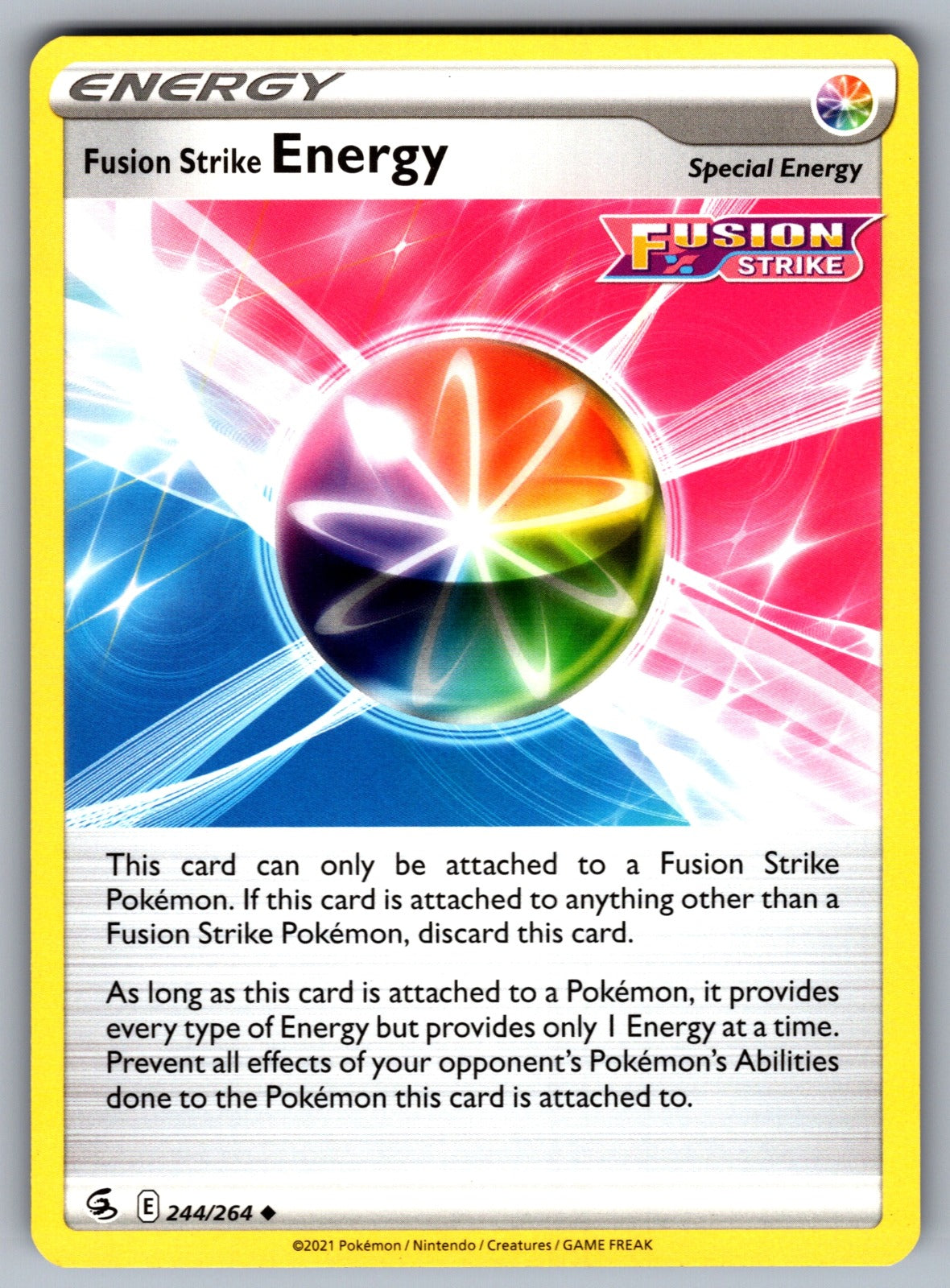 Fusion Strike Energy Uncommon SWSH08: Fusion Strike 244/264 NM 2021