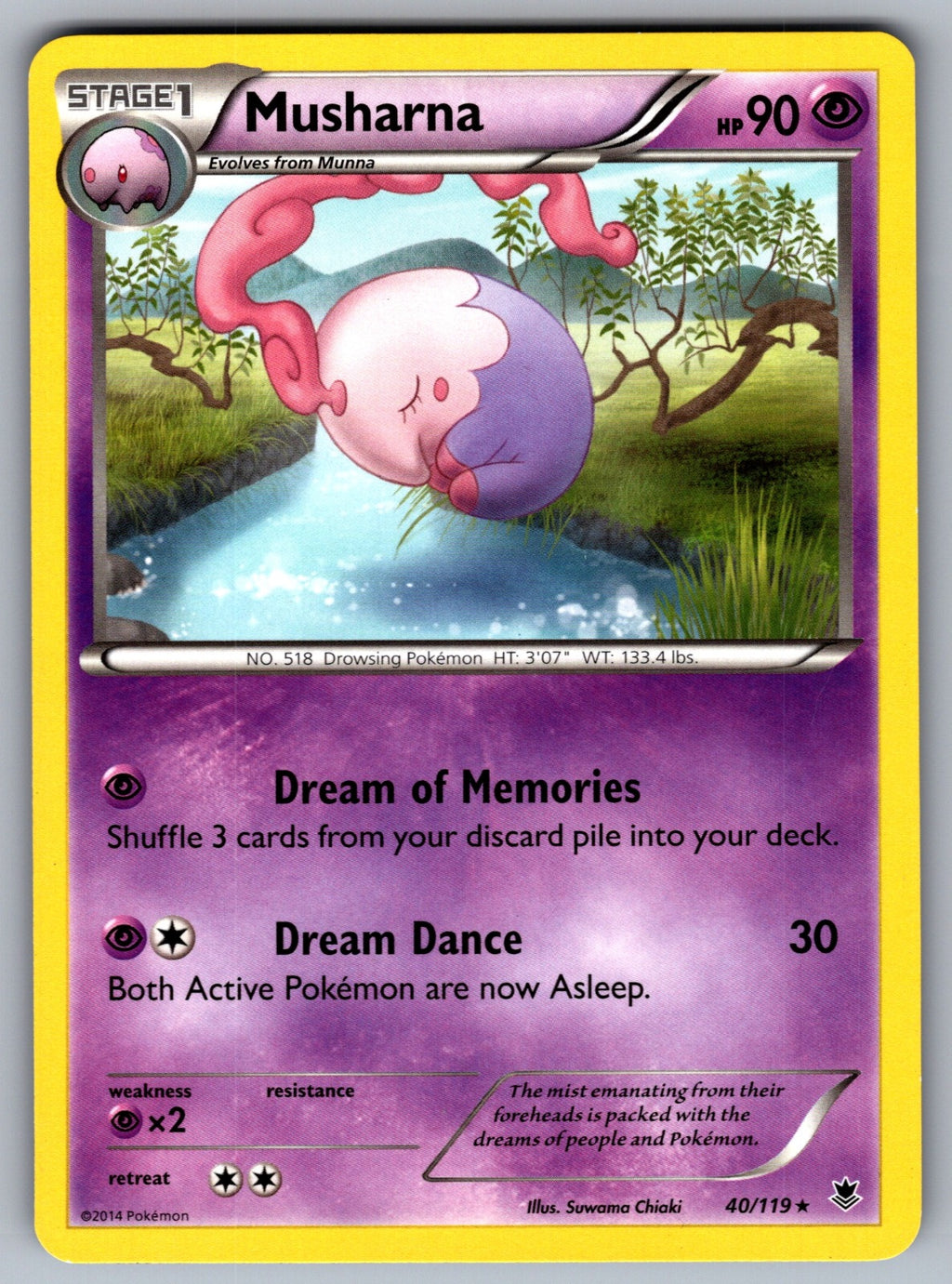 Musharna Rare XY - Phantom Forces 40/119 LP 2014
