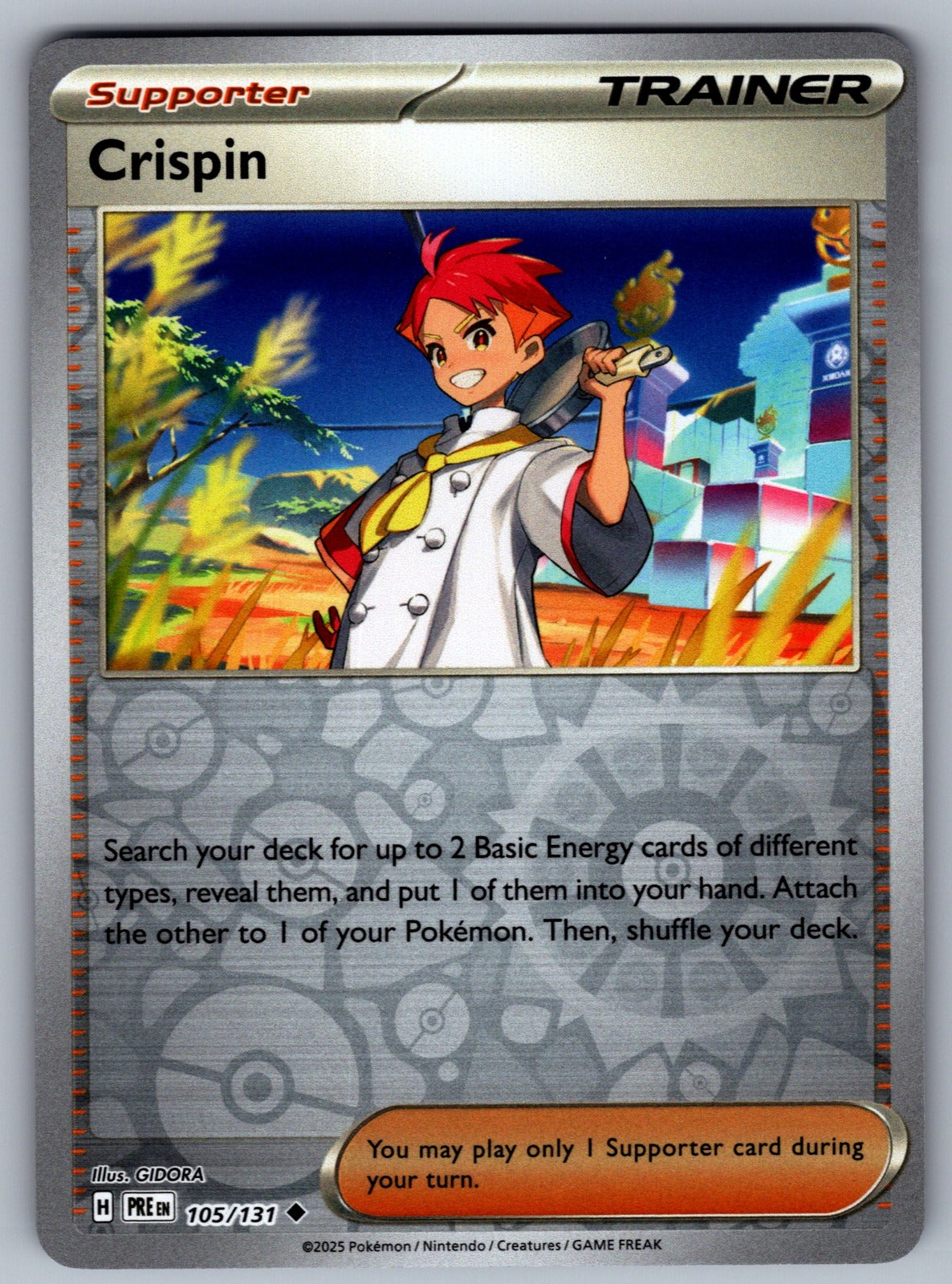 Crispin Reverse Holo Uncommon SV: Prismatic Evolutions 105/131 NM 2025