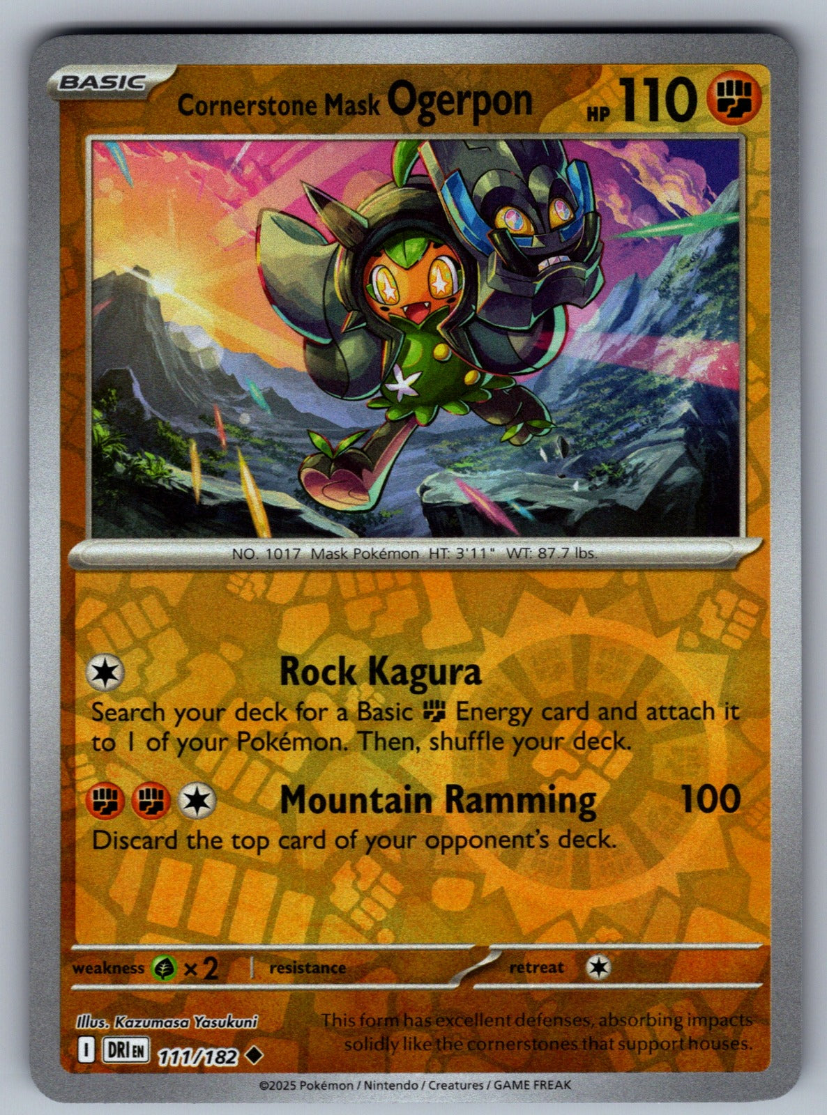 Cornerstone Mask Ogerpon Reverse Holo Uncommon SV10: Destined Rivals 111/182 NM 