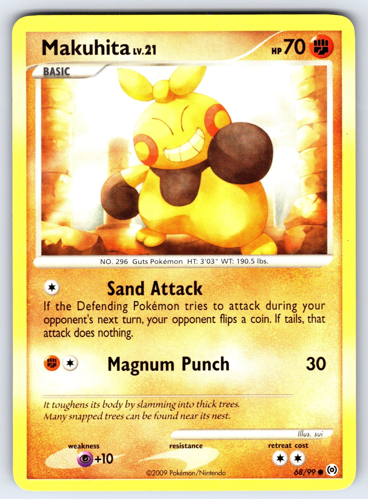 Makuhita Common Arceus 68/99 LP 2009