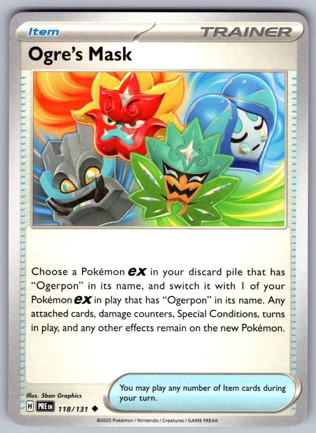 Ogre's Mask Uncommon SV: Prismatic Evolutions 118/131 NM 2025