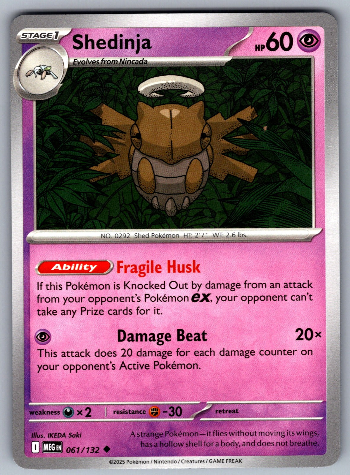 Shedinja Uncommon ME01: Mega Evolution 061/132 NM 2025