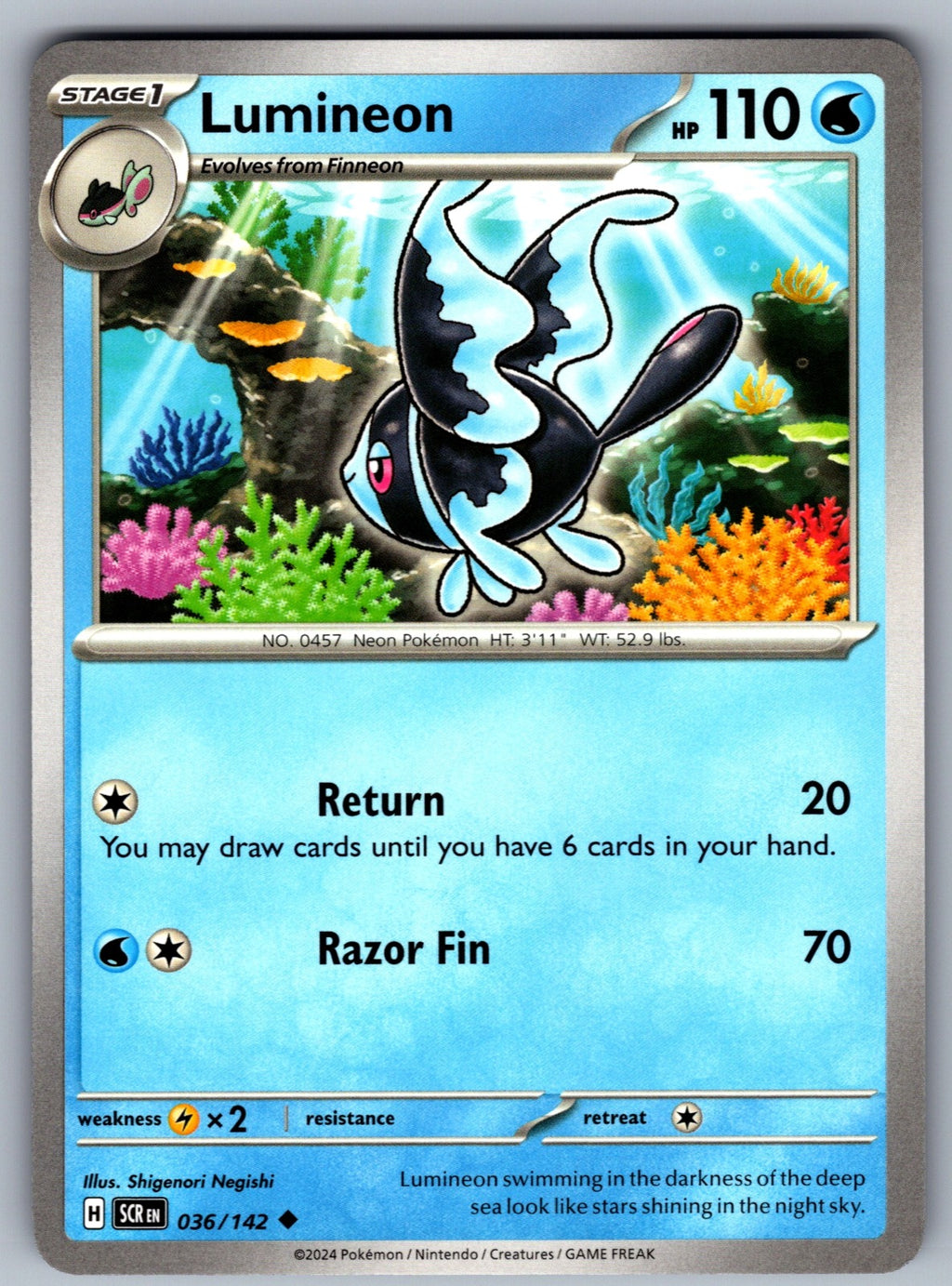 Lumineon Uncommon SV07: Stellar Crown 036/142 NM 2024